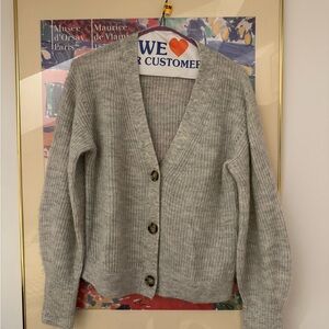 Quince Baby Alpaca-Wool Cropped Cardigan - Size S